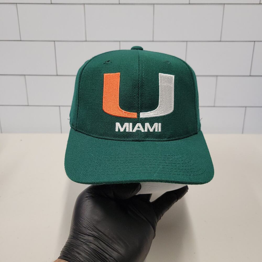 Sports Specialties Miami Hurricanes Vintage Plain Logo Adjustable Wool Snapback